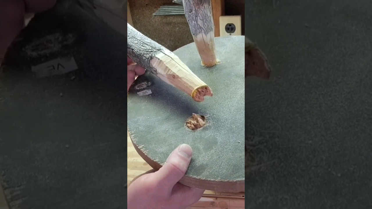 Rustic / Camping stool leg repair #diy #woodworking #restoration #camping