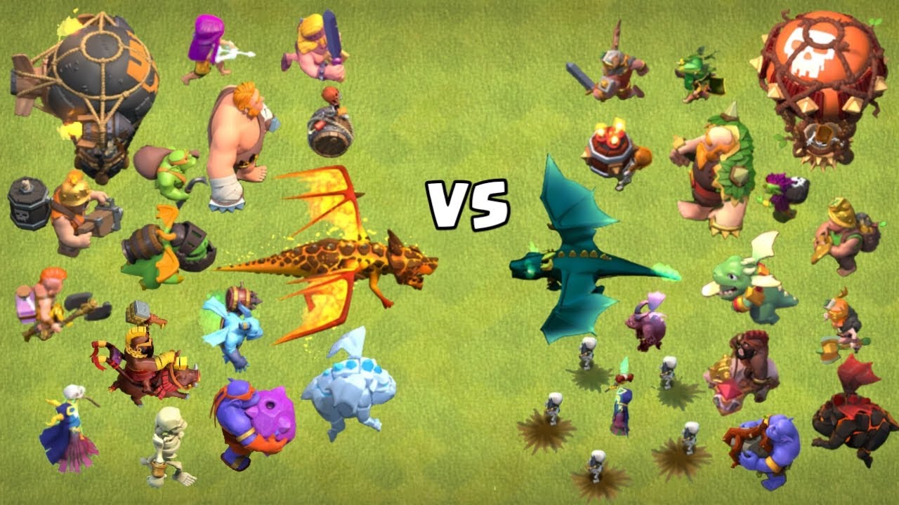 Super Troops vs Normal Troops! - Clash of Clans