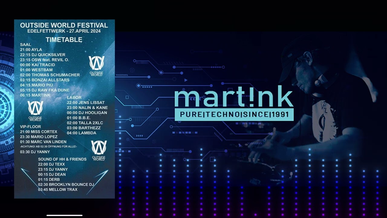 Martink Outside World -Classics Rave / Abschluss-Set @ Edelfettwerk Hamburg