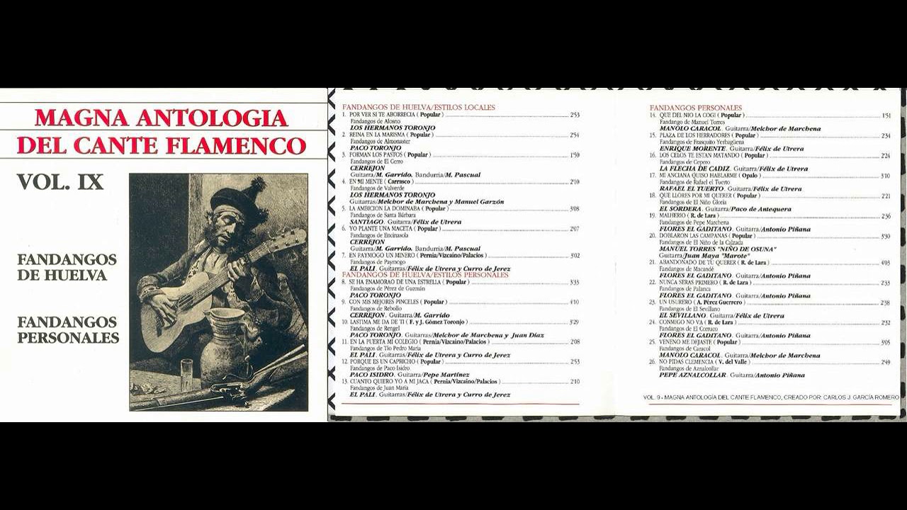 24. FLORES EL GADITANO - CONMIGO NO VA; FANDANGOS DE EL CORRUCO (FANDANGOS PERSONALES)