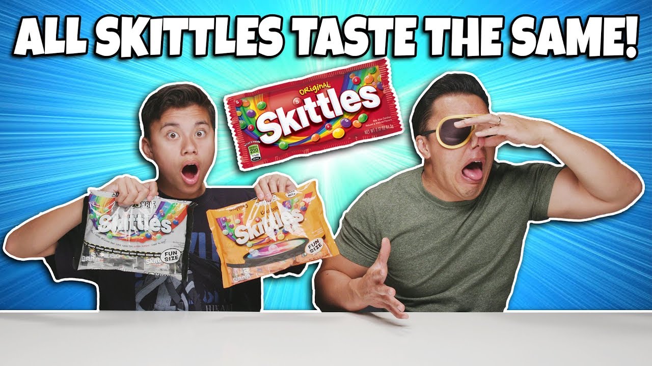 ALL SKITTLES TASTE THE SAME?!!! Evan Sneaks Candy! Mind Tricks & Zombie Skittles Prank!