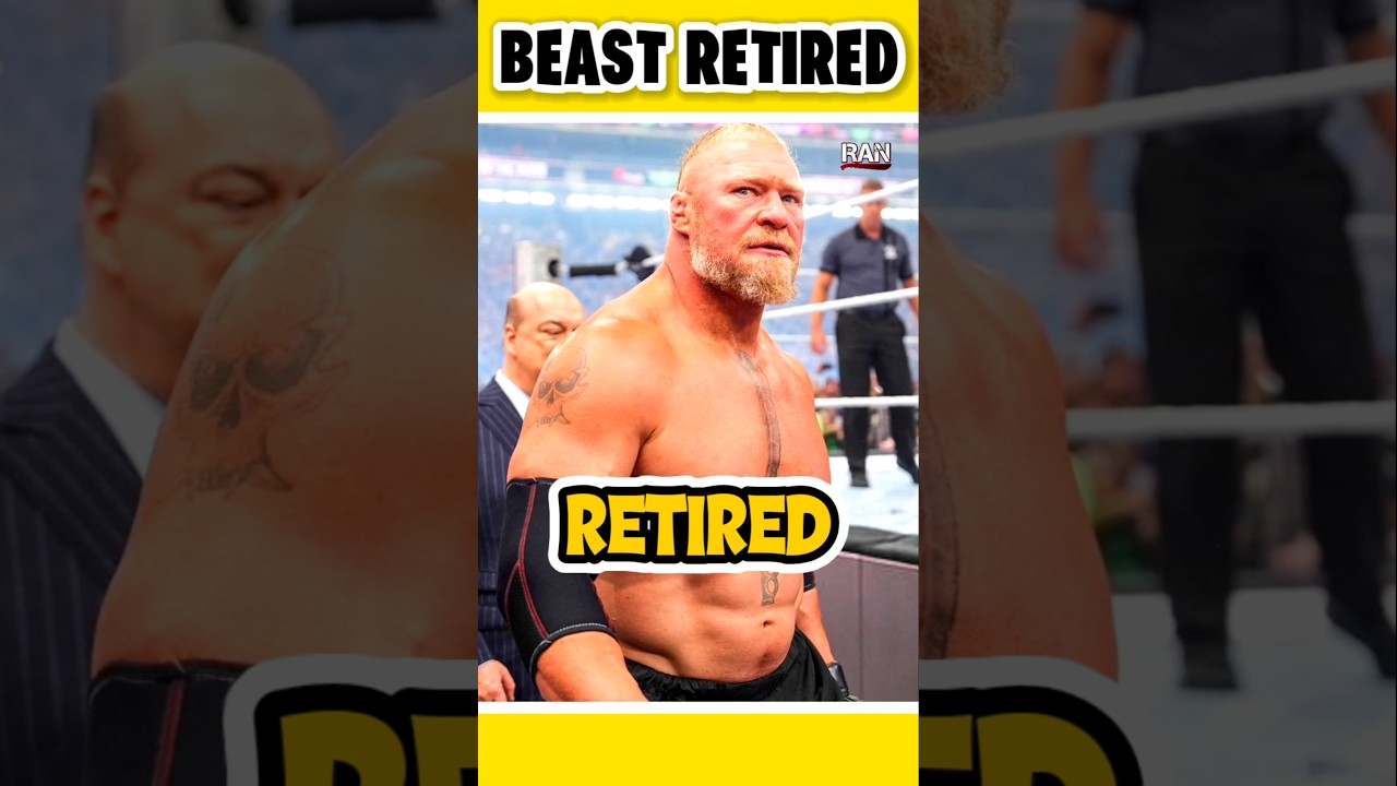 Brock Lesnar Officially RETIRED! 😭 #shorts #wwe