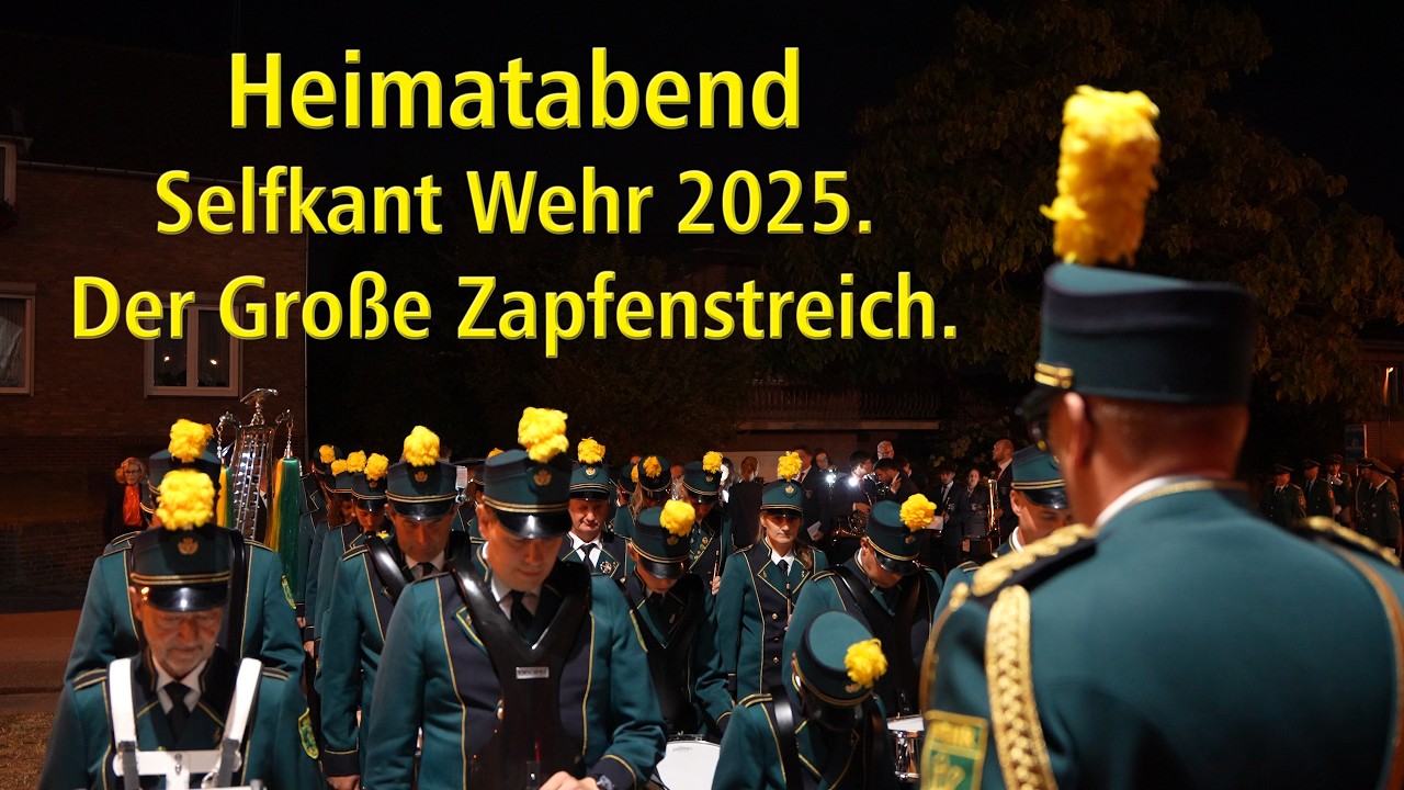 Großer Zapfenstreich beim Heimatabend Schützenfest 2025 Wehr, Dekanat Gangelt   Selfkant in 4K 🤫🎺🥁👍