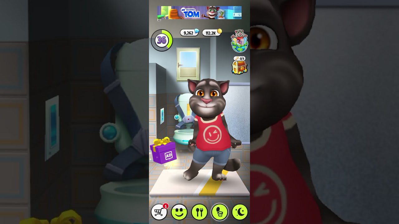 Talking Tom 😺 fun eating time 🍔 new android version..0025. game play 