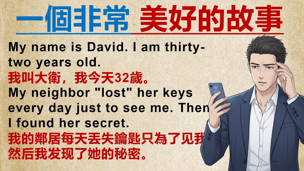 適合初學者的英文故事：My Neighbour | 慢速聽力與閱讀練習 | English Story Level 1
