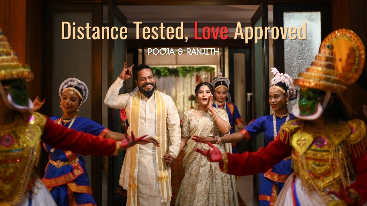 A Love That Travelled Miles – Pooja & Ranjith || Engagement Video || Weddingsbyzoomin