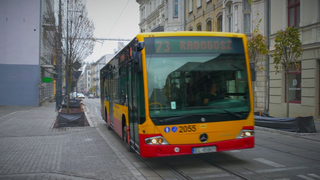Poland, Łódź, bus 73 ride from Zachodnia to Radogoszcz Zachód