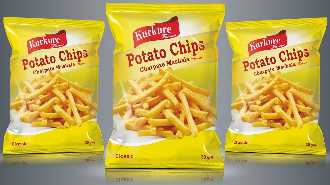 Potato Chips Packaging Design in Photoshop Tutorial | Product Packaging