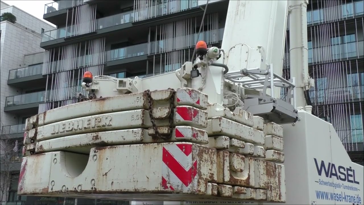 Autokran Liebherr LTM 1160 5.2 und ein Hund
