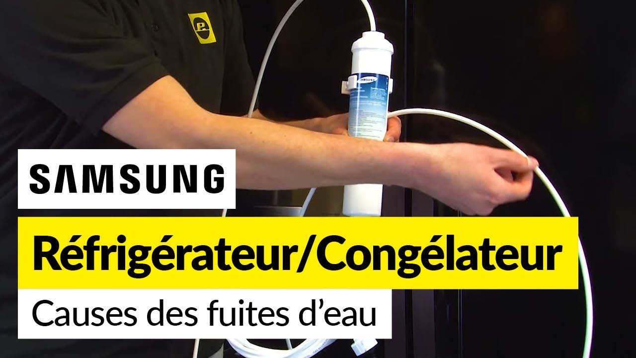 Causes possibles de fuites d'eau externes sur un réfrigérateur congélateur Samsung