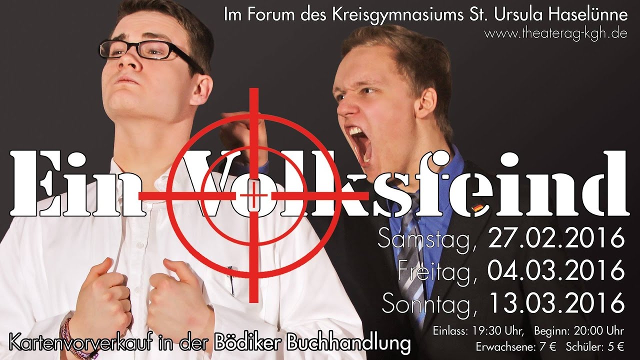 Ein Volksfeind - Auff&uuml;hrung der Theater-AG des KGH