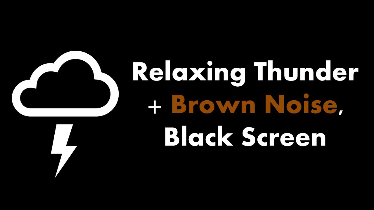 🔴 Relaxing Thunder + Brown Noise, Black Screen ⛈️🟤⬛ • Live 24/7 • No mid-roll ads