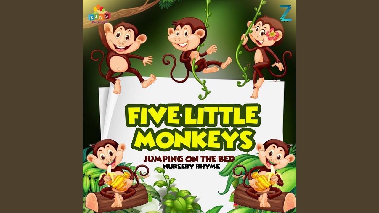 Five Little Monkeys Jumping On The Bed (Nursery Rhymes)
