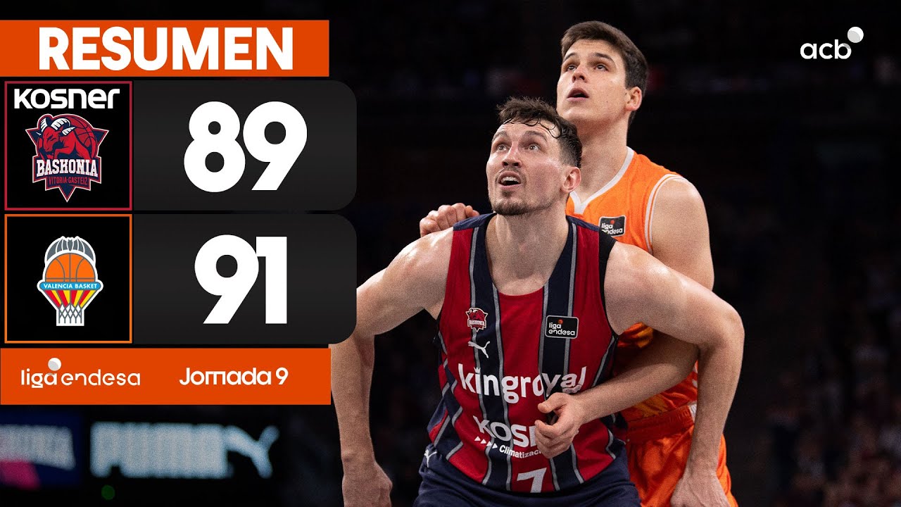 Kosner Baskonia - Valencia Basket (89-91) RESUMEN&nbsp;| Liga Endesa 2025-26