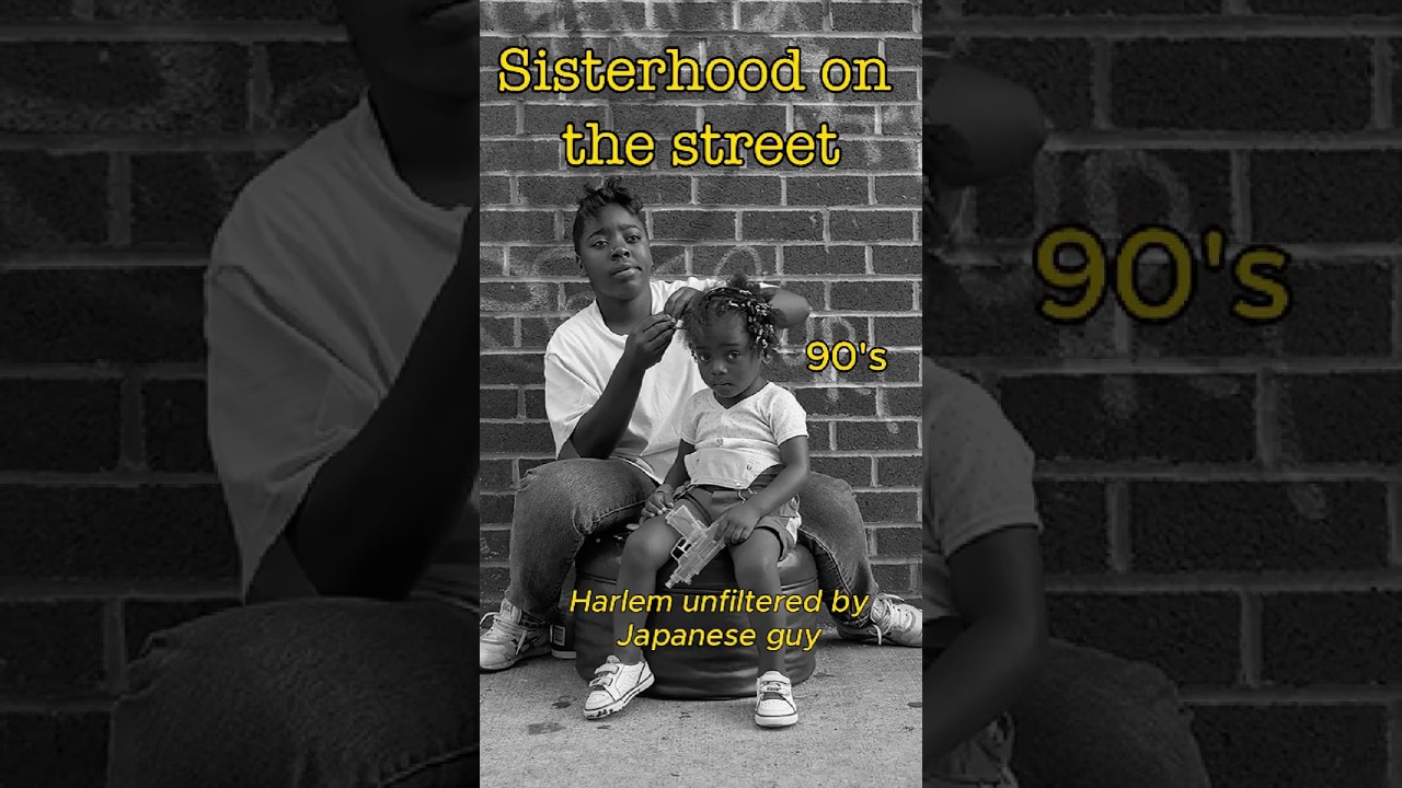 Sisterhood on the street. Harlem in the 90s unfiltered by Japanese guy. #harlem #1990s#shorts