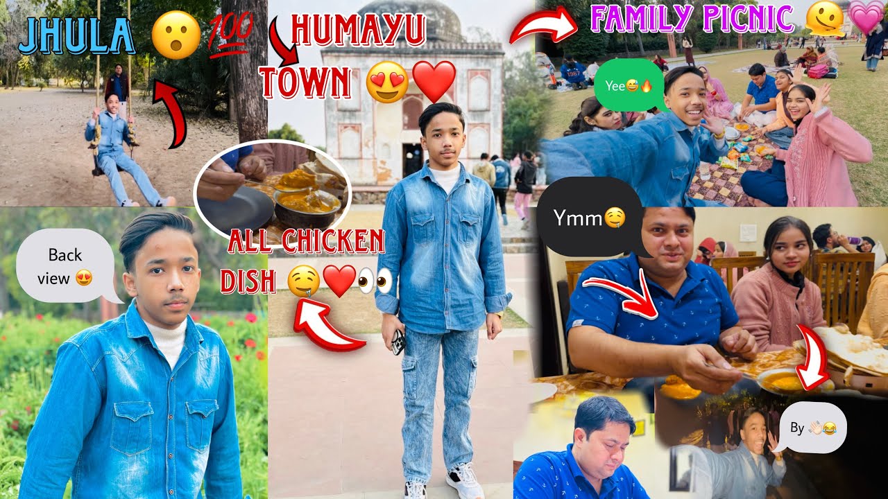 Humayu town sunder narsri with family picnic 😍boht lazeez khana 🤤jhula me maja aagya❤️👀