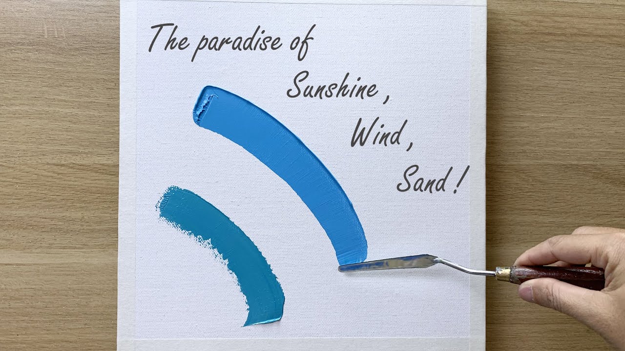 Daily challenge #202 / Acrylic / The paradise of sunshine, wind and sand