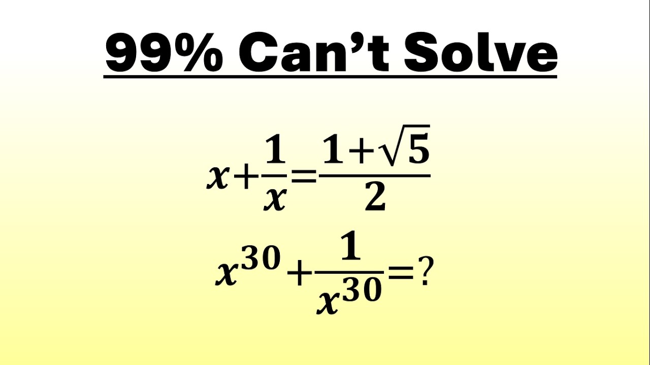 An Amazing Golden Algebra Problem | Can You Solve This Puzzle?