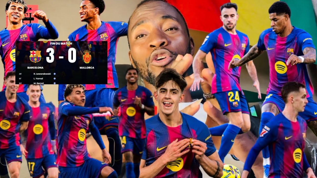 Debrief en poullard. LE FC BARCELONE S'IMPOSE 3-0 AU CAMPNOU FACE À MAJORQUE L. Yamal encore MVP 
