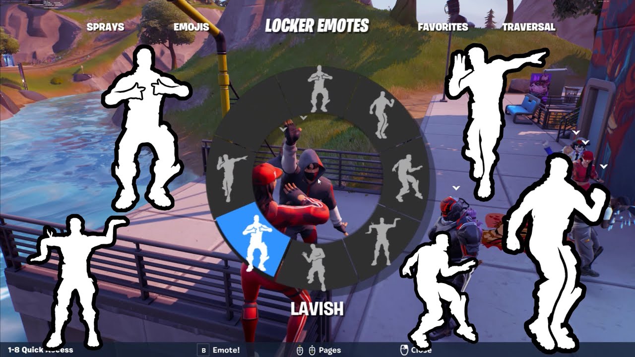 Ruby Skin Flexing Rare Emotes in Party Royale