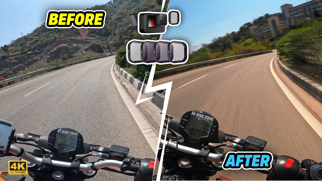 Best ND Filter For GoPro 9, 10, 11, 12  to Cinematic Motovlog |Add Motion Blur | Telesin ND Filter