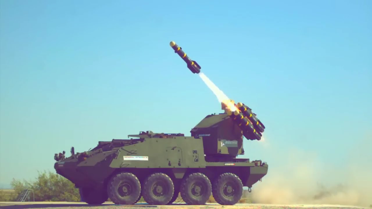 White Sands Missile Range - Stryker MSL 8X8 M-SHORAD Armoured Vehicle Firing Tests [1080p60]