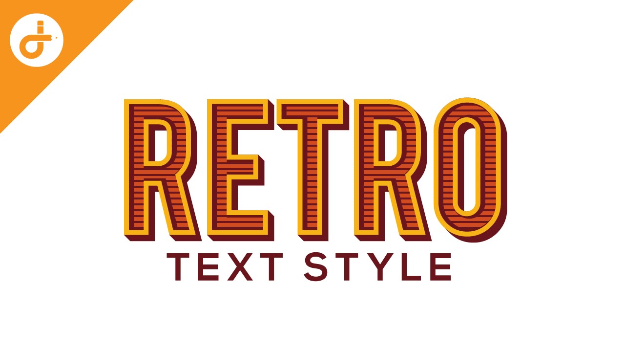 Text Style in Illustrator, Graphic style tutorial - RETRO STYLE