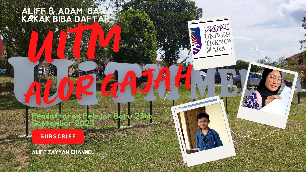 Aliff Dan Adam Hantar Kak Biba Daftar Uitm Alor Gajah,Lendu Melaka.. ( 23 hb September 2023)