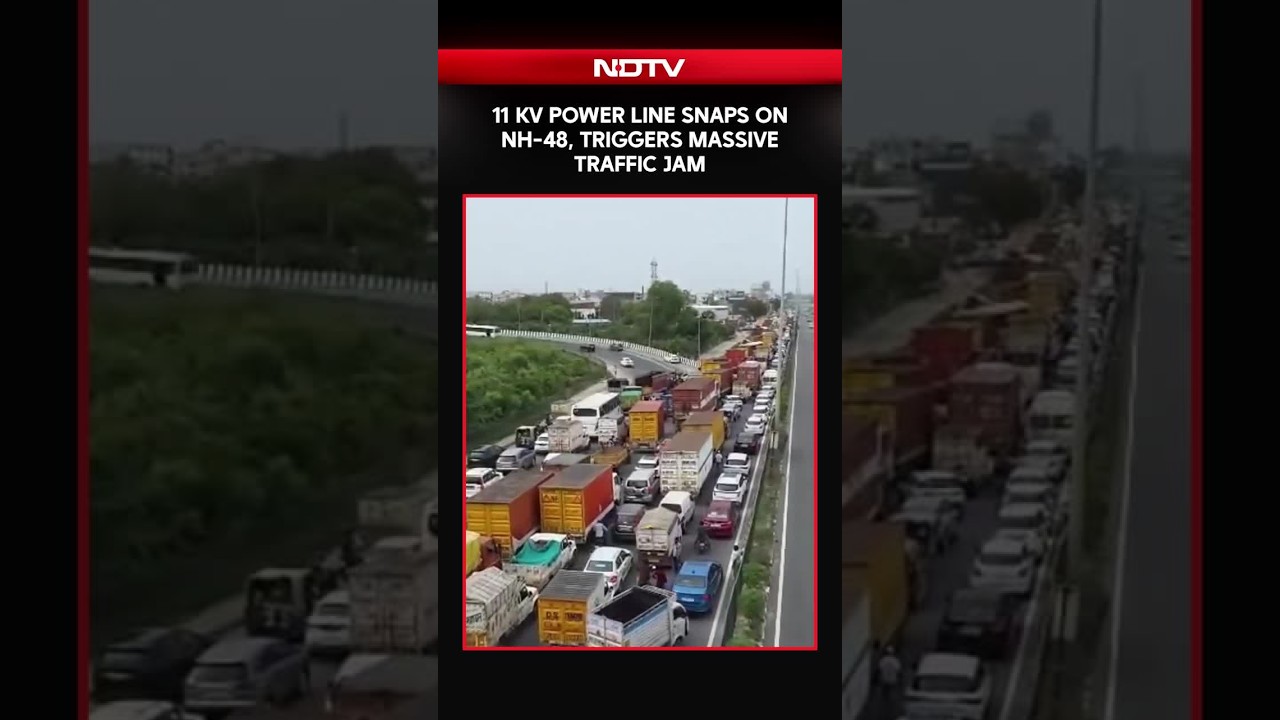 High-Voltage Power Line Falls On Delhi-Jaipur Highway, Traffic Comes To A Standstill