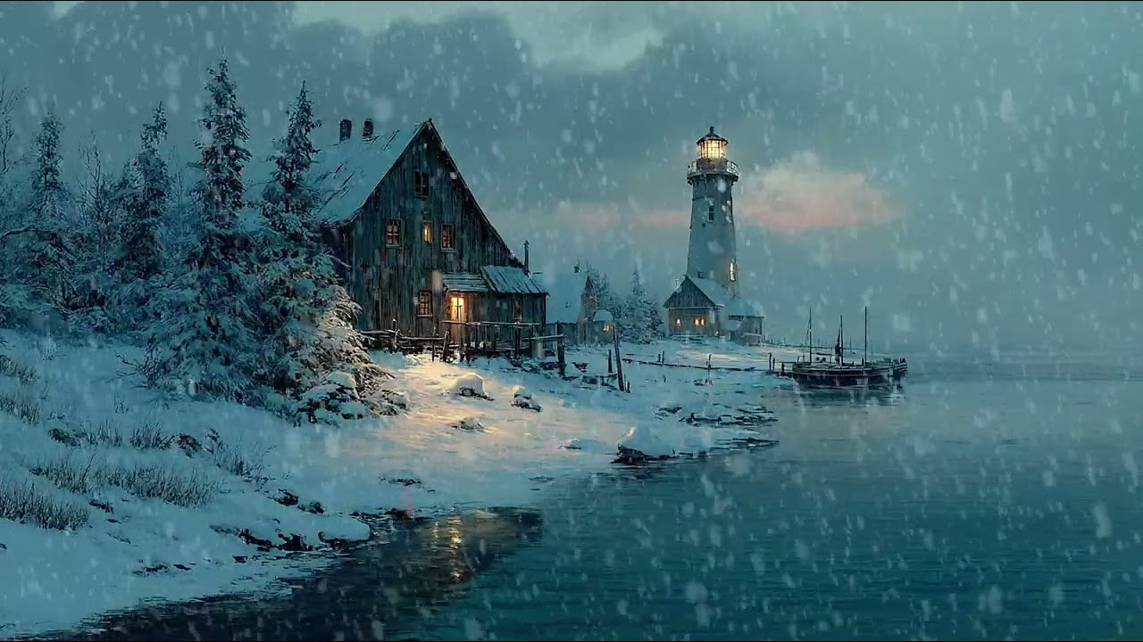 Snowy Winter Night Wind Sounds | Peaceful Cold Ambience for Deep and Restful Sleep
