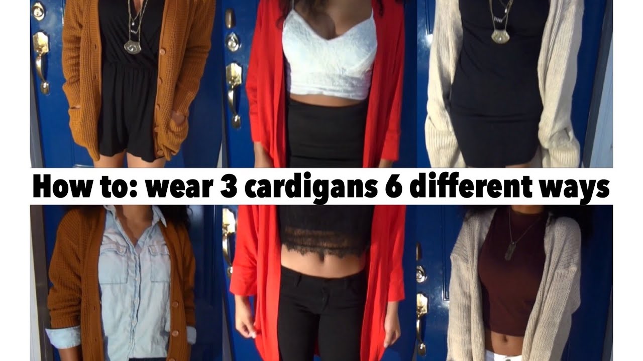 SHOO SHOPS: How to wear 3 cardigan 6 different ways | jasmeannnn