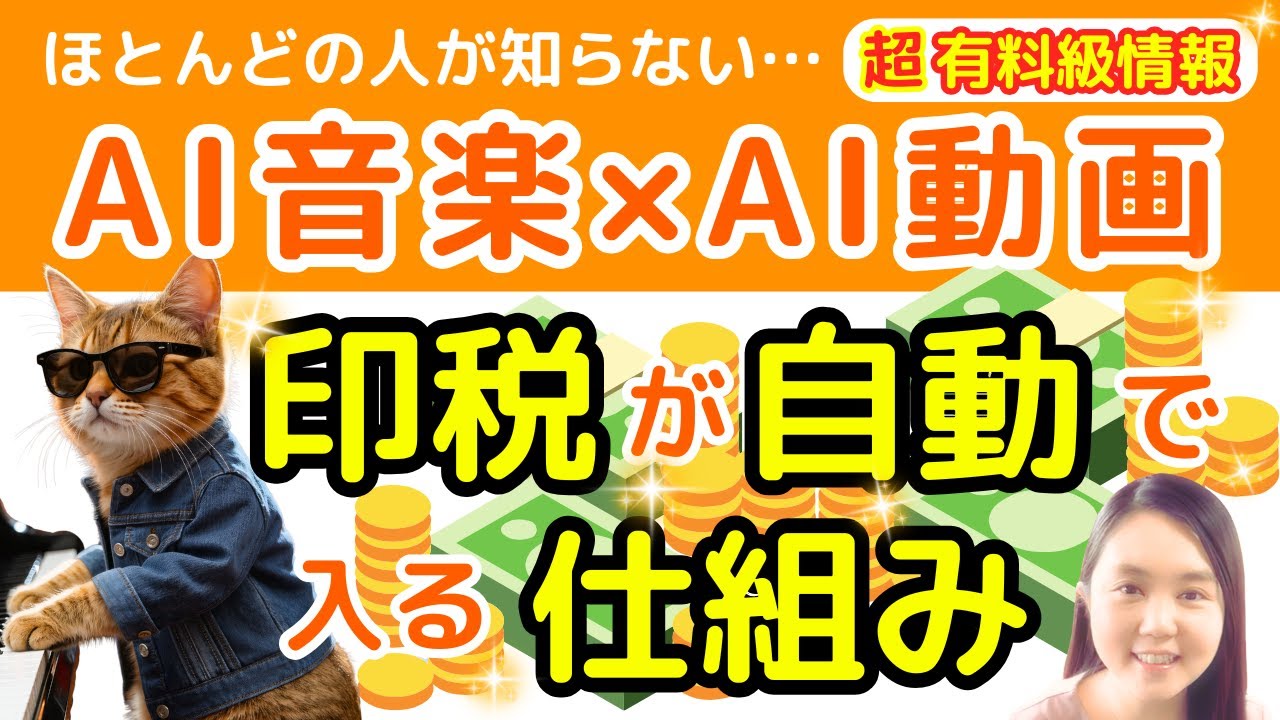 【最新AI副業💰】知らなきゃ損！AI音楽&times;AI動画で印税が自動で入る仕組みを大公開！🐱