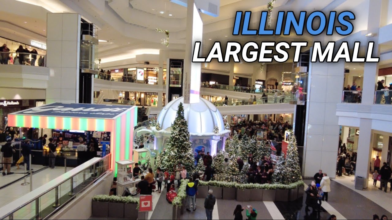 CHICAGO Christmas 2023 ✨Illinois Largest Mall | WOODFIELD MALL | 🎄Christmas Season Walking Tour [4K]