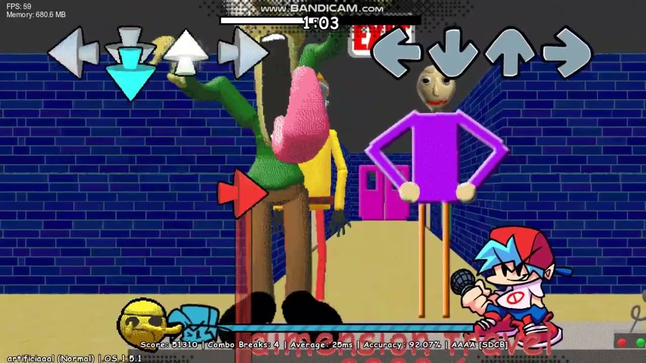 FNF { High effort Collection ( Dave and bambi ) OS Engine Song : artificiaaal