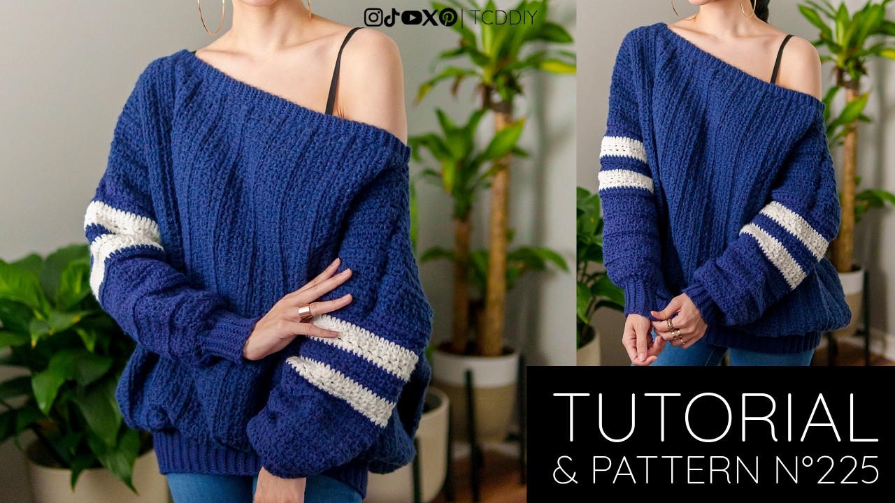 How to Crochet: Oversized Sweater | Pattern & Tutorial DIY