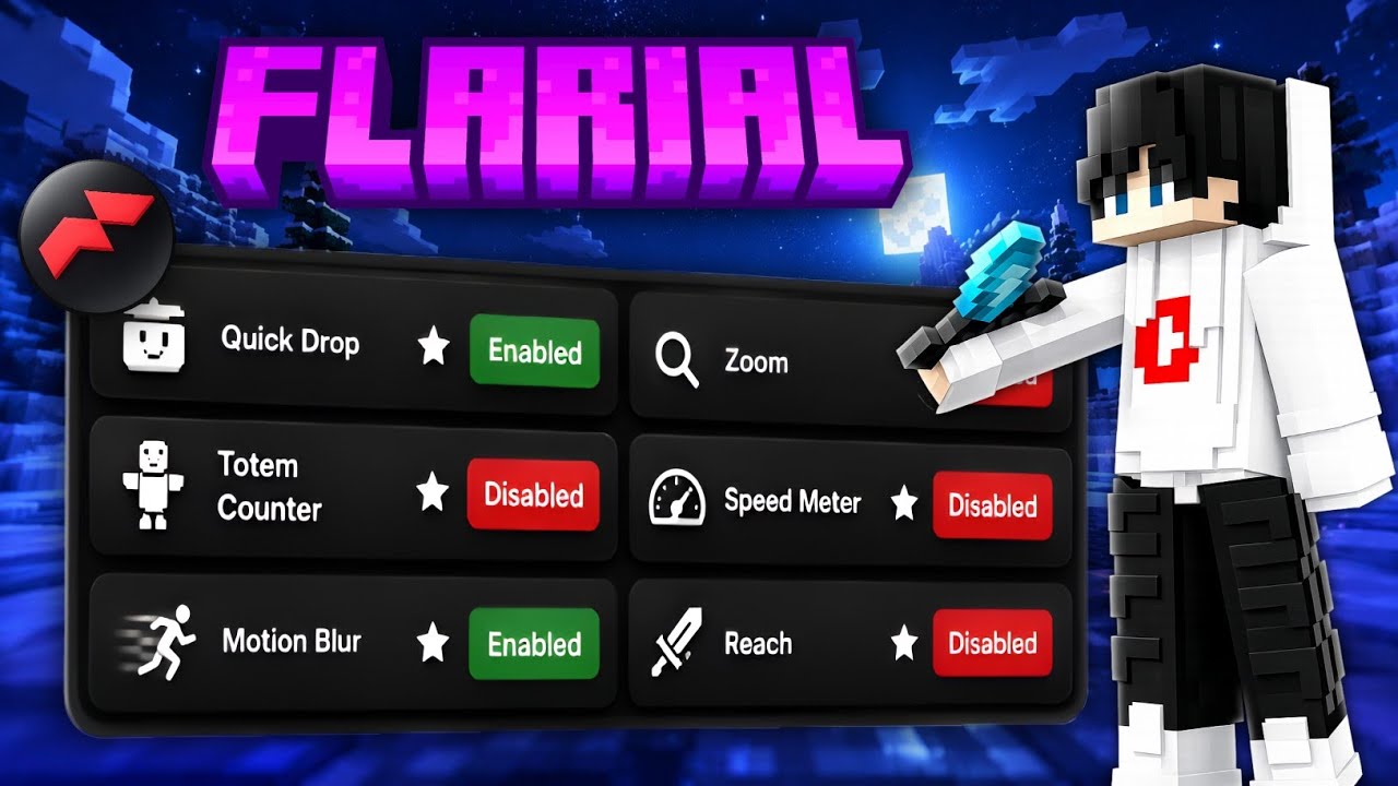 The BEST Mobile Client For Minecraft PE! (Flarial Android - MCPE 1.26+)