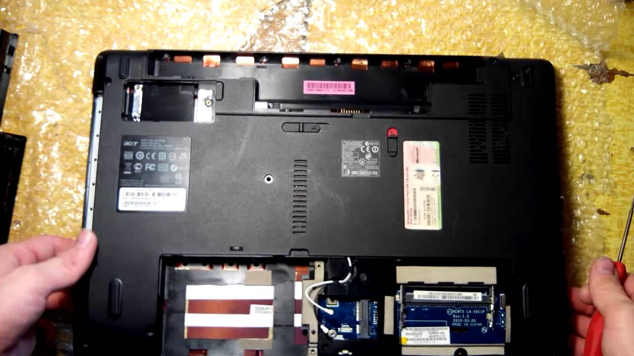 Разборка ноутбука ACER Aspire 5551G