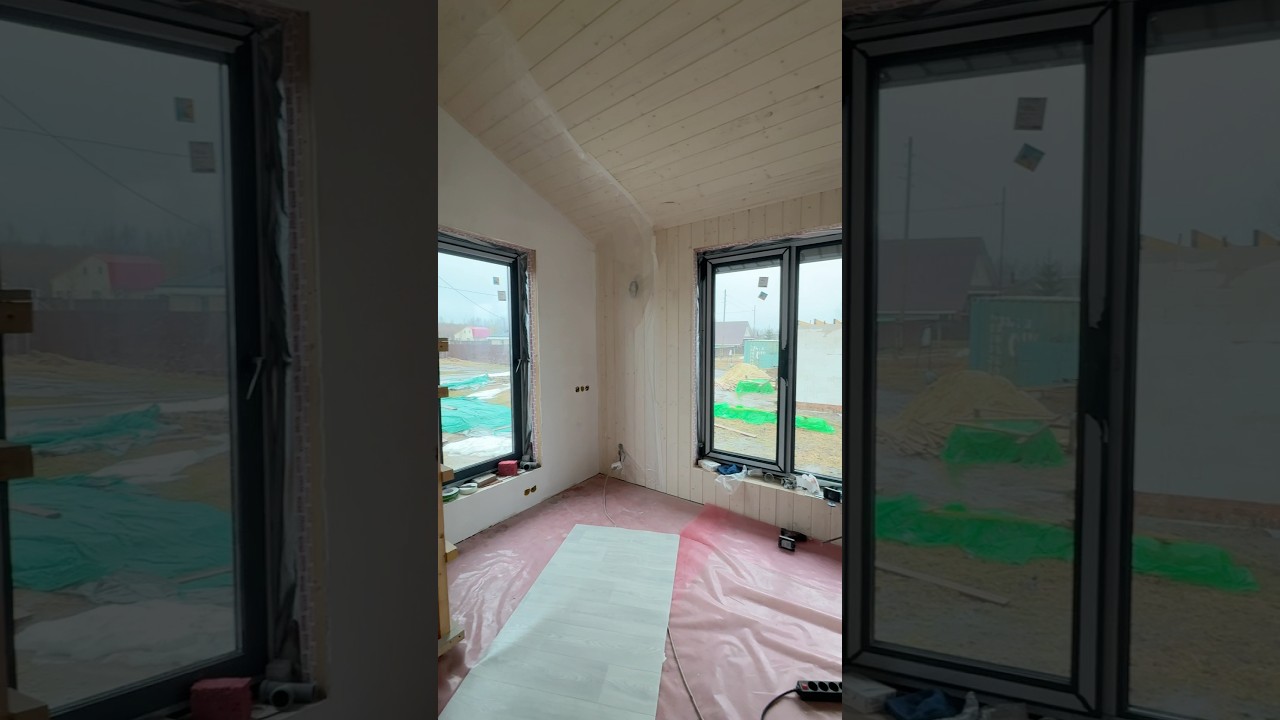 We build a turnkey house! We putty the walls!
