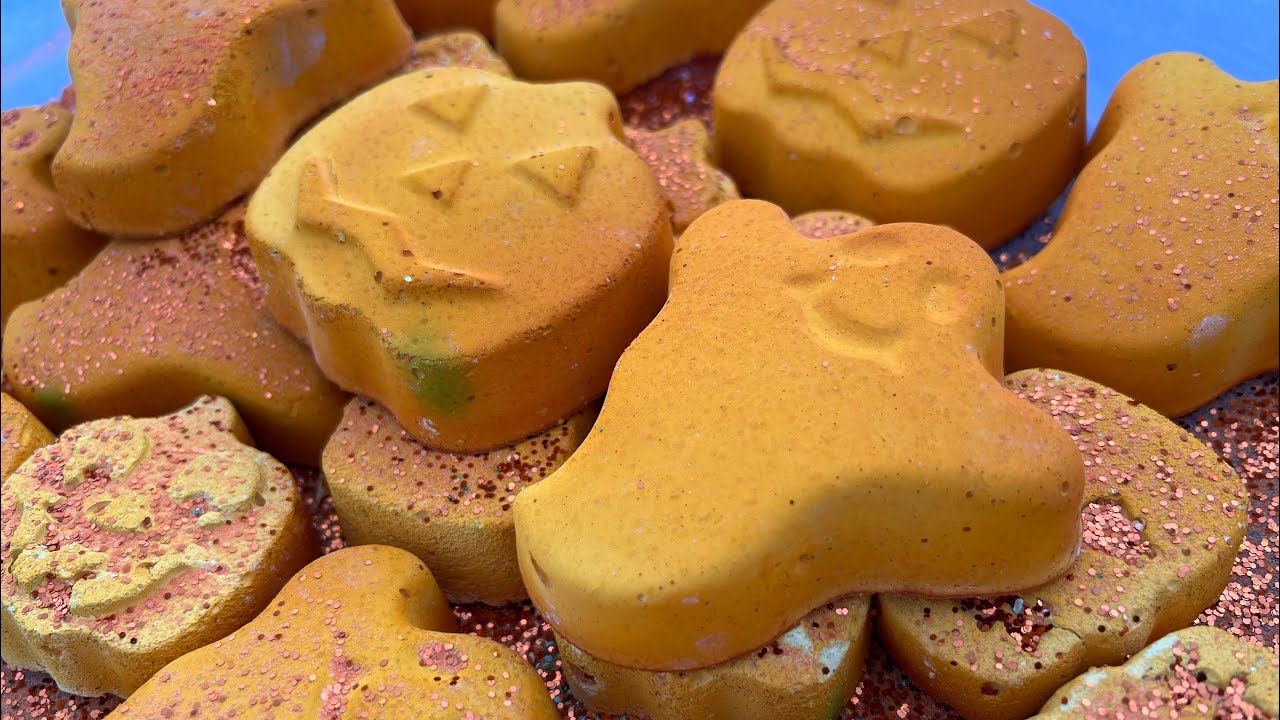 Yellow/orange GC reforms 🎃👻💀🧡💛 Oddly Satisfying/Gym chalk/ASMR