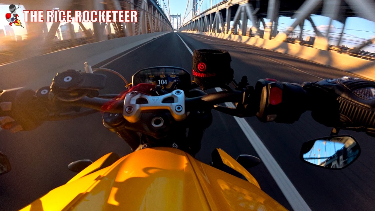 Street Triple 765 RS Sunset POV Ride | Brooklyn To New York City