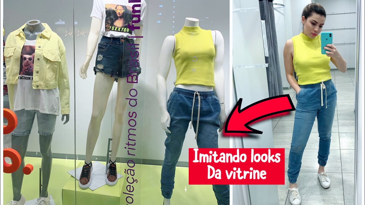 PROVANDO LOOKS IGUAIS DA VITRINE | #PAHNOPROVADOR  | PALOMA SOARES