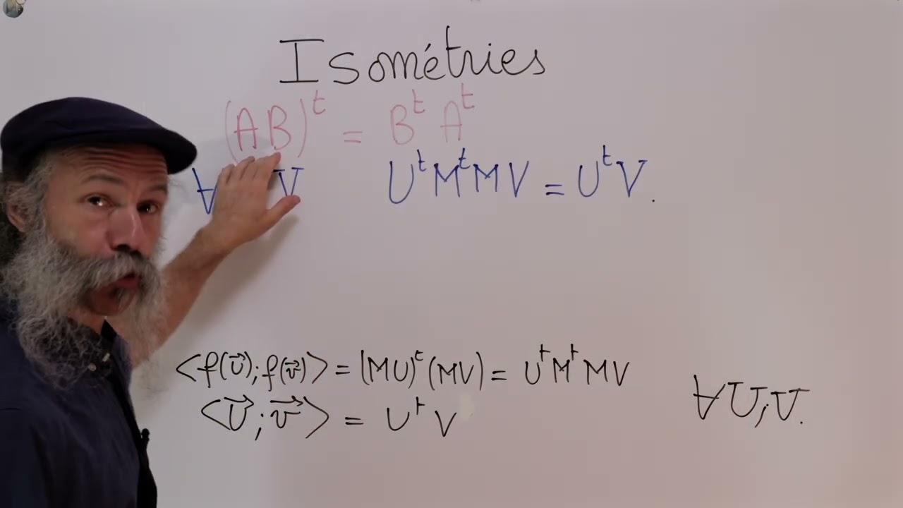 ALGC9 : Isométries et matrices orthogonales, lien et définitions