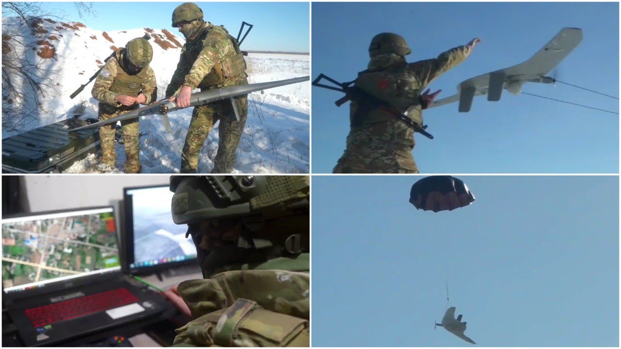 Russian SuperCam reconnaissance drones launched into the sky and used to detect the enemy