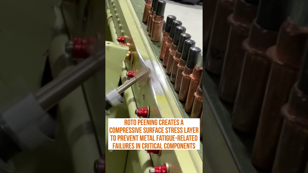 What is Roto Peening and how is it used in Aviation?  #aircraft #aviation #aircraftmaintenance