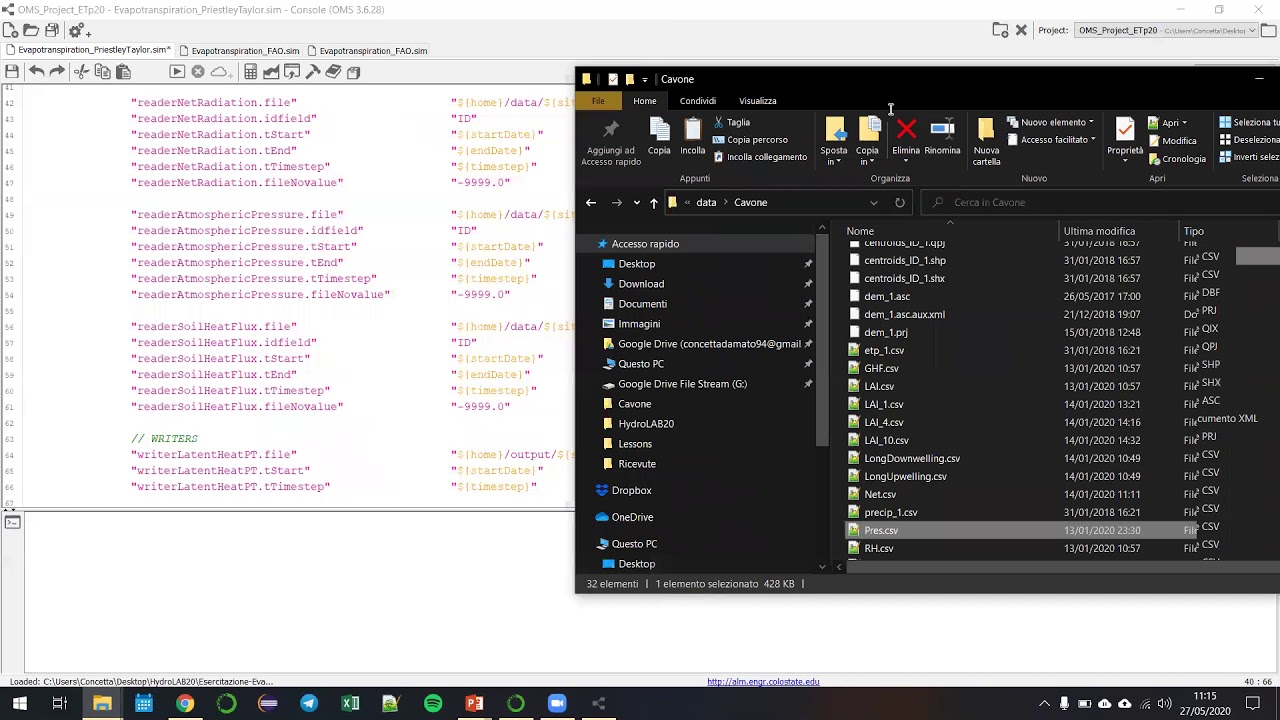 Priestley Taylor Estimation I