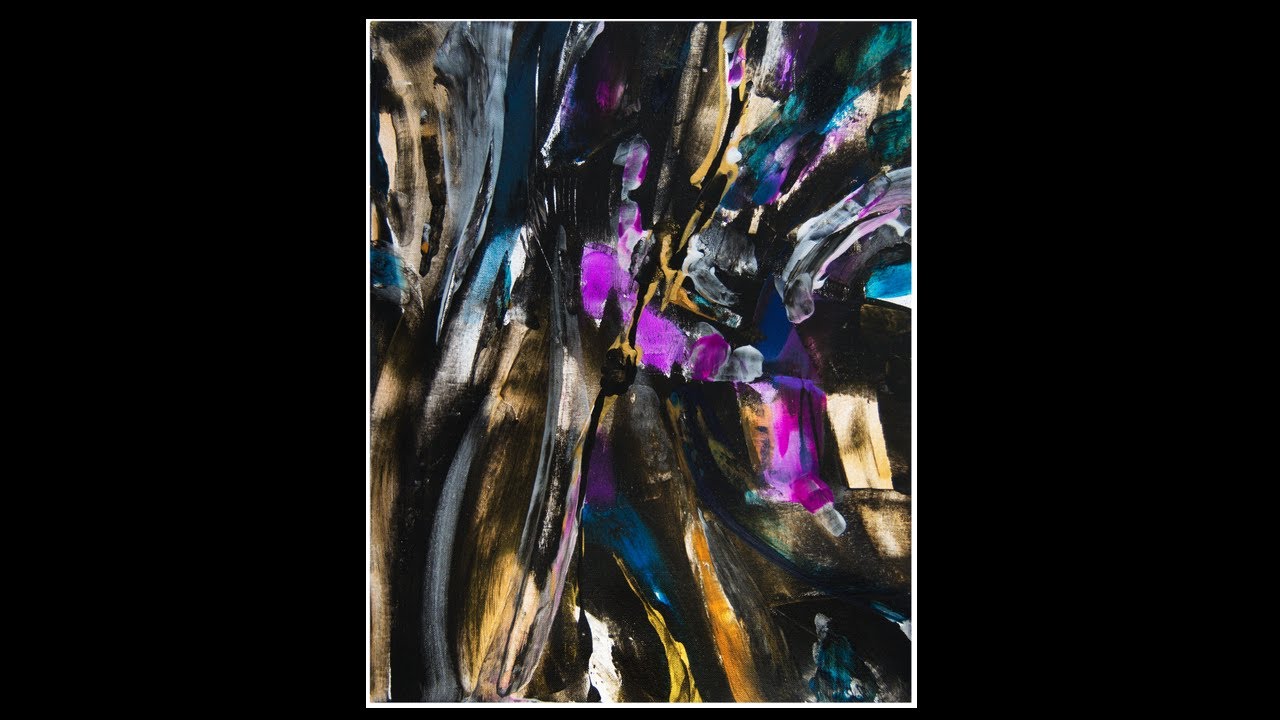 #10,184 Therapeutic Spontaneous Spatula Smeared  Fluid Acrylics Painting 10.10.2025