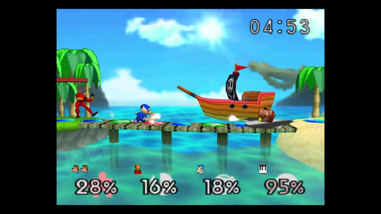 SMASH REMIX - Banjo & Kazooie vs Ebisumaru vs Dragon King Vs Mad Piano