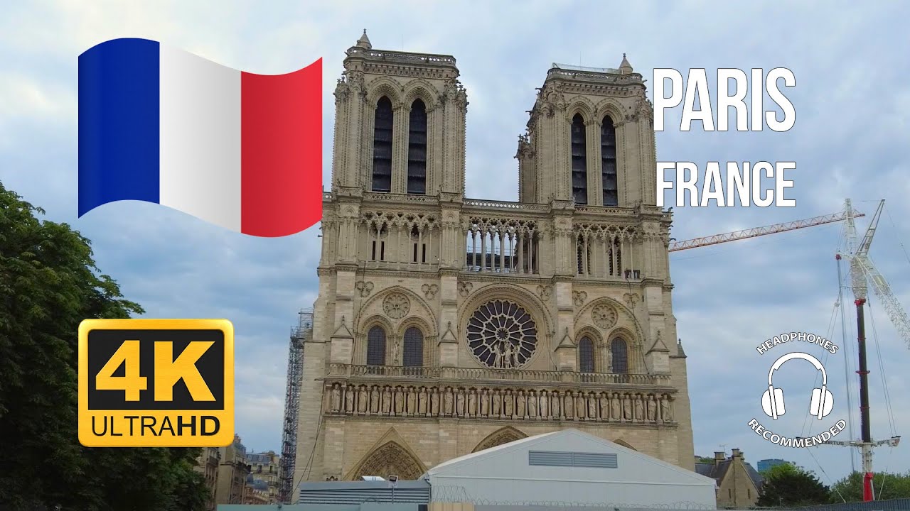 Walking in Paris 🇫🇷 4K City Tour | Real Sounds of Paris Streets | No Commentary First-Person Walk