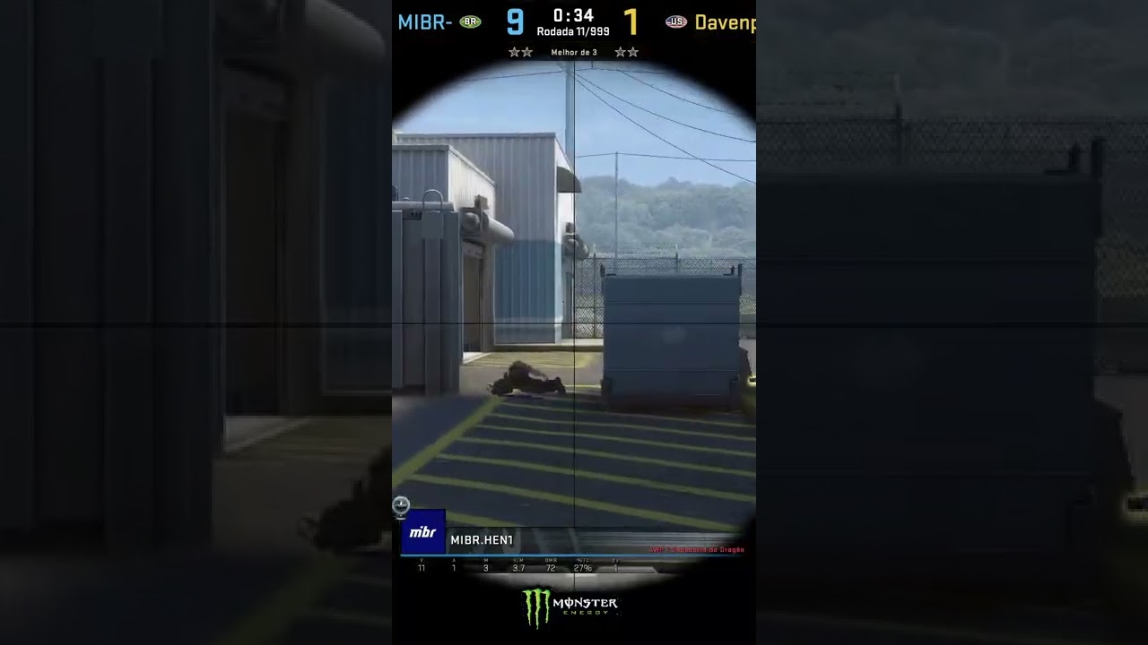 HEN1 4 AWP KILLS ON THE OUTSIDE DEFENSE #MIBR #DP #csgo #shorts #csgoshorts #csgoclips #viral