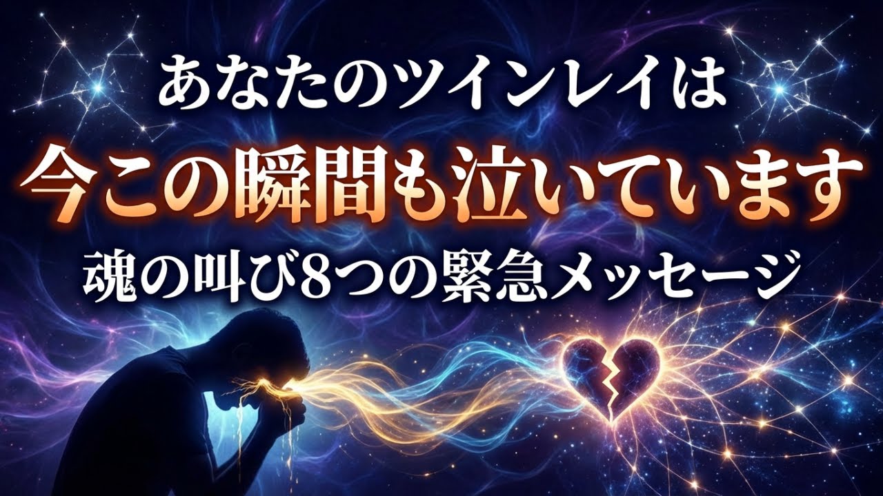 【緊急】あなたのツインレイが今この瞬間も泣いています｜魂が叫ぶ8つの緊急メッセージを今すぐ受け取って